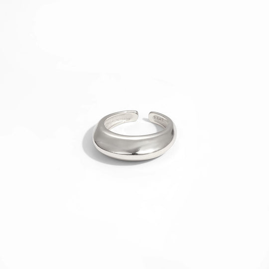 Simple Geometry Airship 925 Sterling Silver Adjustable Ring - JEWELLY