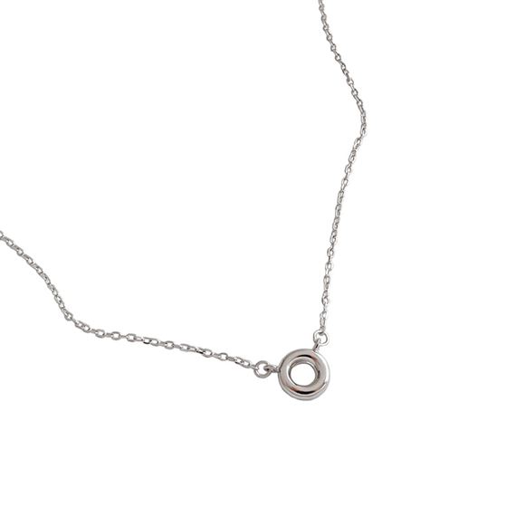 Simple Geometry Circle 925 Sterling Silver Necklace - JEWELLY