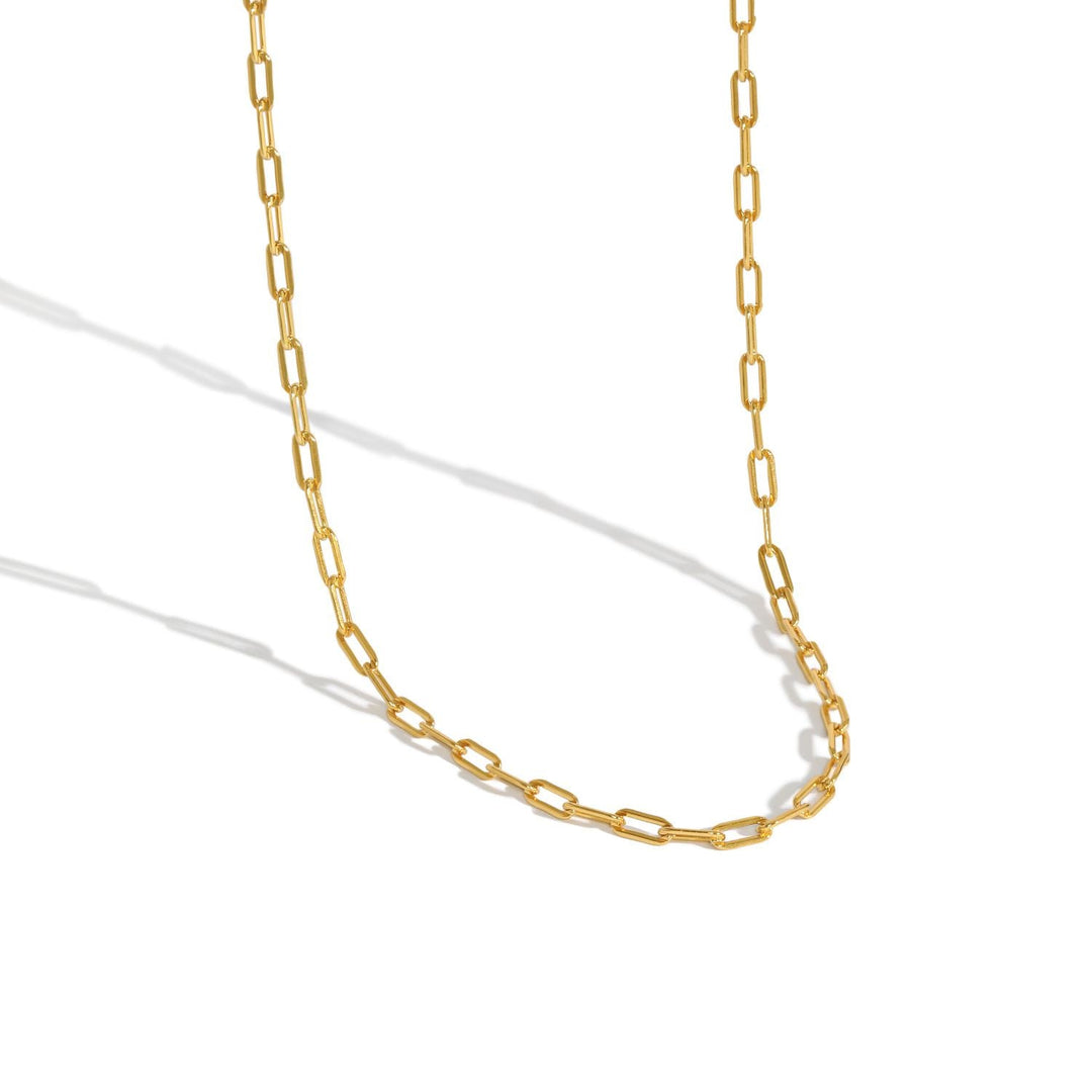 Simple Geometry Hollow Chain 925 Sterling Silver Choker Necklace - JEWELLY