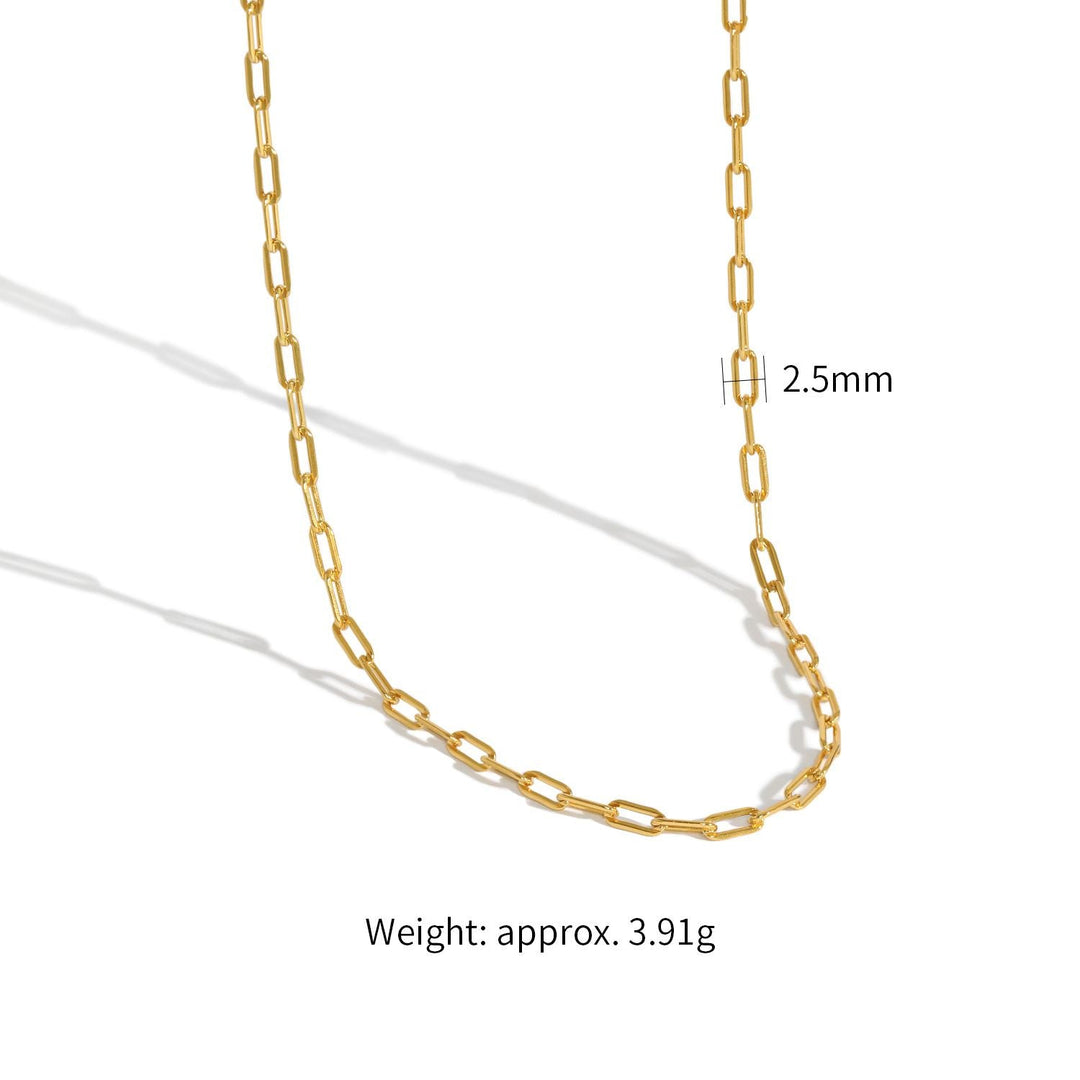 Simple Geometry Hollow Chain 925 Sterling Silver Choker Necklace - JEWELLY