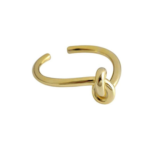 Simple Knot 925 Sterling Silver Adjustable Ring - JEWELLY