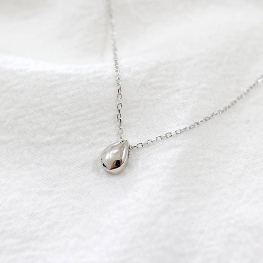 Simple Mini Waterdrop 925 Sterling Silver Necklace - JEWELLY