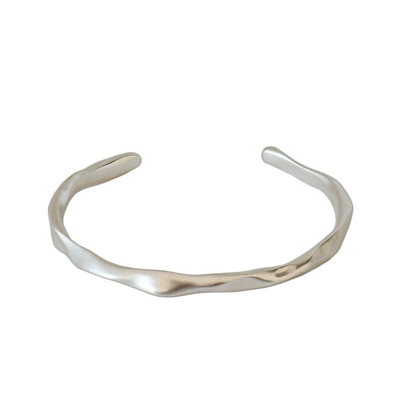 Simple Minimalist Irregular 925 Sterling Silver Adjustable Ring - JEWELLY