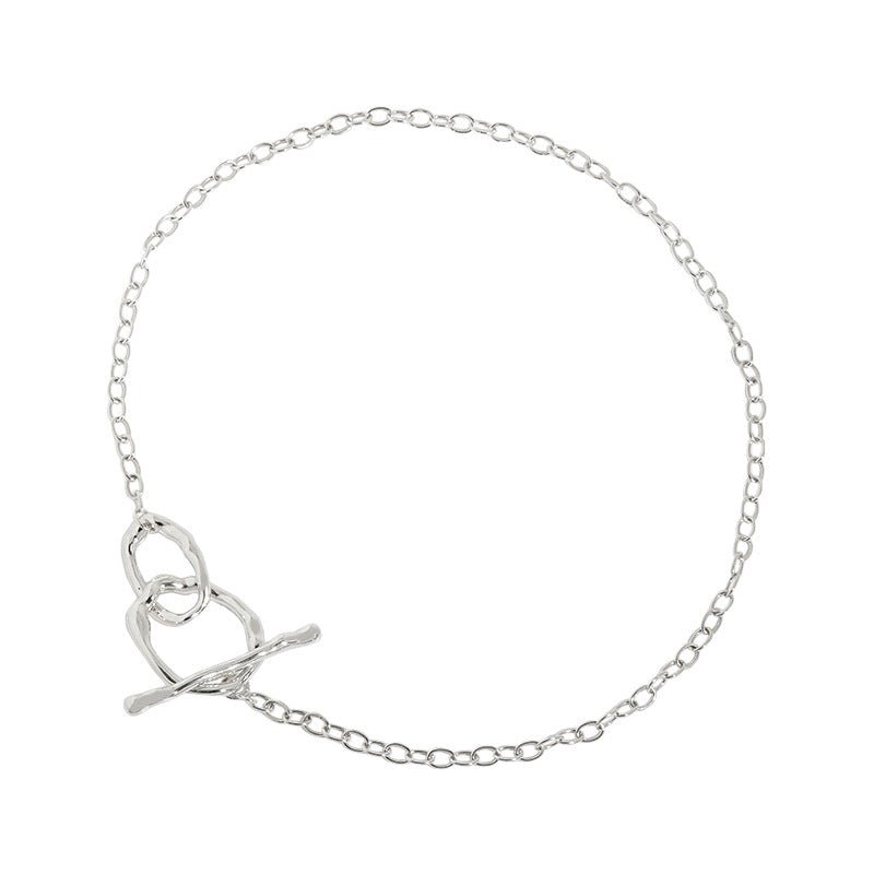 Simple OT Hollow Chain 925 Sterling Silver Choker Necklace - JEWELLY