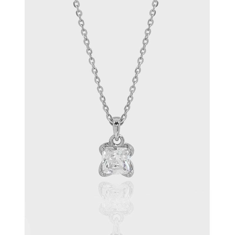 Simple Radiant CZ New 925 Sterling Silver NecklaceMain Stone: Cubic Zirconia
Main Stone Quantity: 1 
Pendant Size: 6.35mm 
Metal Material: Solid 925 Sterling Silver
Metal Electroplating: 18K Yellow Gold/Rhodium
ChaiJEWELLYJEWELLY925 Sterling Silver Necklace