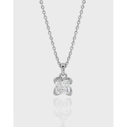 Simple Radiant CZ New 925 Sterling Silver NecklaceMain Stone: Cubic Zirconia
Main Stone Quantity: 1 
Pendant Size: 6.35mm 
Metal Material: Solid 925 Sterling Silver
Metal Electroplating: 18K Yellow Gold/Rhodium
ChaiJEWELLYJEWELLY925 Sterling Silver Necklace