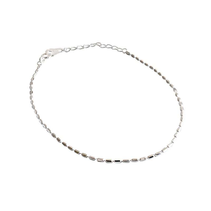 Simple Tube Beads 925 Sterling Silver BraceletPendant Size: 1mm 
Metal Material: Solid 925 Sterling Silver
Metal Electroplating: Rhodium
Chain Length: 160mm + 30mm Adjustable
Total Weight: 1.03gJEWELLYJEWELLYSimple Tube Beads 925 Sterling Silver Bracelet