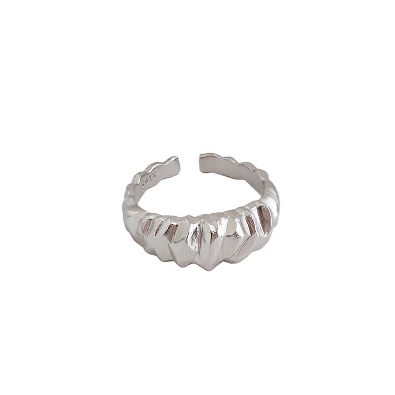 Simple Wheel 925 Sterling Silver Adjustable Ring - JEWELLY