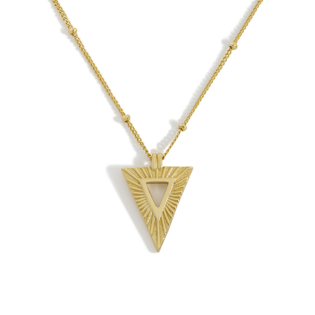 Statement Geometry Triangle 925 Sterling Silver Necklace - JEWELLY