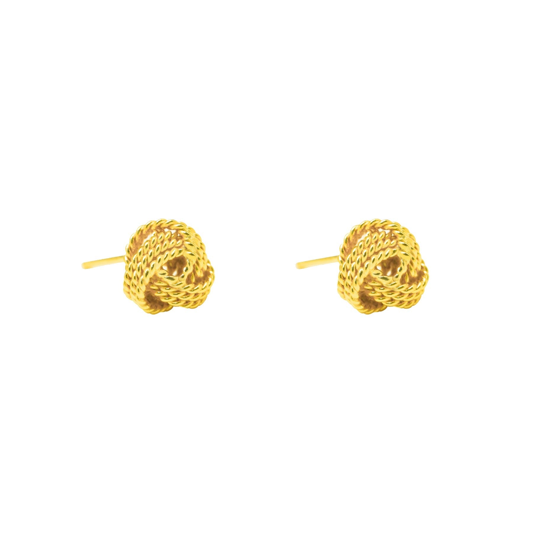 Stylish Hautical Hemp Rope 925 Sterling Silver Stud Earrings - JEWELLY