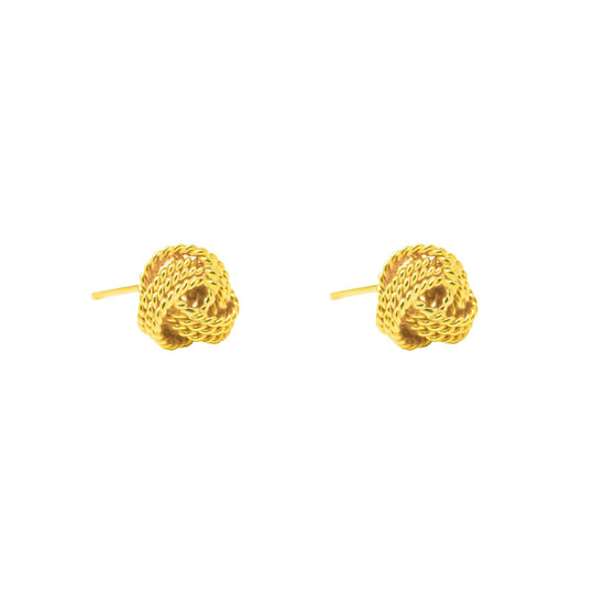 Stylish Hautical Hemp Rope 925 Sterling Silver Stud Earrings - JEWELLY