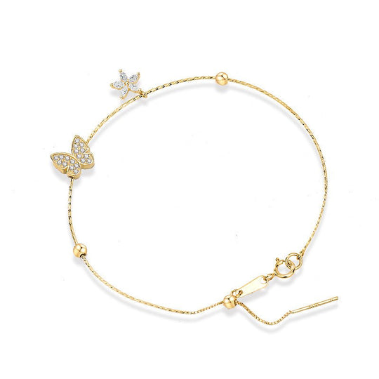 Sweet CZ Butterflies 925 Sterling Silver Bracelet - JEWELLY