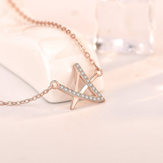 Sweet CZ Irregular Star New 925 Sterling Silver Necklace - JEWELLY