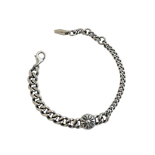 Vintage Asymmetry Chain Daisy Flower 925 Sterling Silver BraceletPendant Size: 11.35mm 
Metal Material: Solid 925 Sterling Silver
Chain Length: 155mm + 30mm Adjustable
Total Weight: 14.92gJEWELLYJEWELLYVintage Asymmetry Chain Daisy Flower 925 Sterling Silver Bracelet