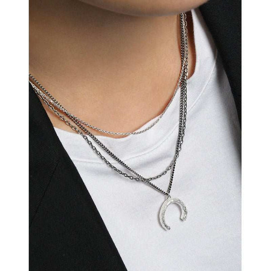 Vintage Drop C Letter 925 Sterling Silver NecklacePendant Size: 19.5mm 
Metal Material: Solid 925 Sterling Silver
Chain Length: 420mm/465mm/505mm Adjustable
Total Weight: 9.45gJEWELLYJEWELLYLetter 925 Sterling Silver Necklace