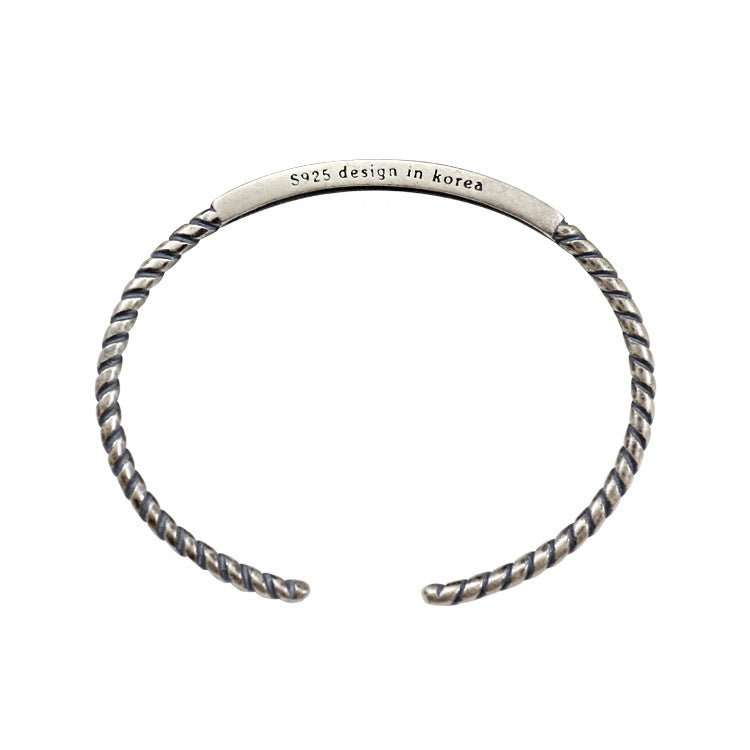 Vintage Twisted Simple 925 Sterling Silver Open BangleBangle Width: 3mm 
Bangle Diameter: 60mm
Metal Material: Solid 925 Sterling Silver
Bangle Size: Open Size/Adjustable
Total Weight: 8.3gJEWELLYJEWELLYVintage Twisted Simple 925 Sterling Silver Open Bangle