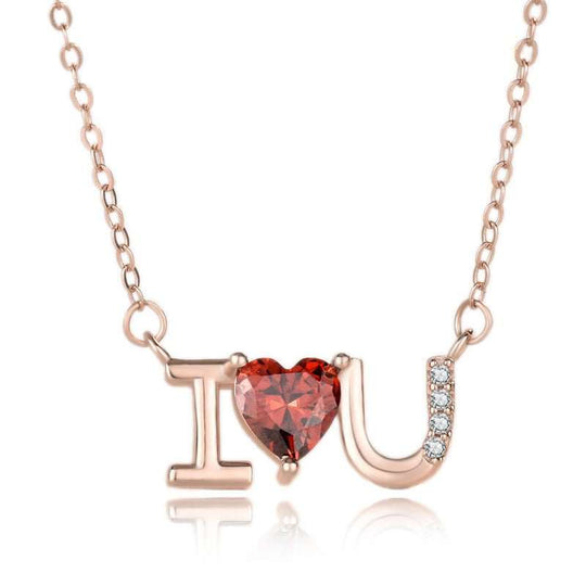 Wedding Red CZ I Love You Letters 925 Sterling Silver NecklaceMain Stone: Cubic Zirconia
Main Stone Quantity: 1 
Pendant Size: 19mm * 9mm 
Metal Material: Solid 925 Sterling Silver
Accent Stone: AAA Cubic Zirconia
Metal ElectroJEWELLYJEWELLYLetters 925 Sterling Silver Necklace