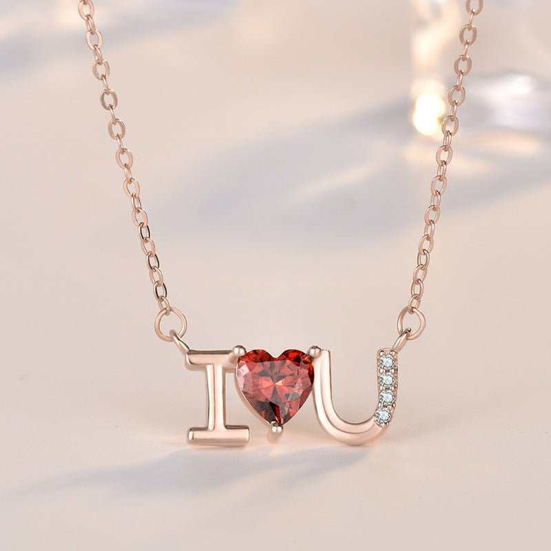 Wedding Red CZ I Love You Letters 925 Sterling Silver NecklaceMain Stone: Cubic Zirconia
Main Stone Quantity: 1 
Pendant Size: 19mm * 9mm 
Metal Material: Solid 925 Sterling Silver
Accent Stone: AAA Cubic Zirconia
Metal ElectroJEWELLYJEWELLYLetters 925 Sterling Silver Necklace