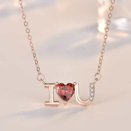 Wedding Red CZ I Love You Letters 925 Sterling Silver NecklaceMain Stone: Cubic Zirconia
Main Stone Quantity: 1 
Pendant Size: 19mm * 9mm 
Metal Material: Solid 925 Sterling Silver
Accent Stone: AAA Cubic Zirconia
Metal ElectroJEWELLYJEWELLYLetters 925 Sterling Silver Necklace