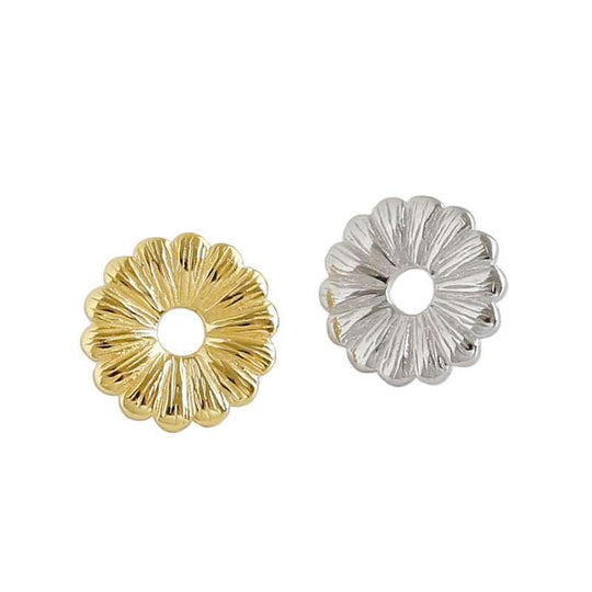 Women Chrysanthemum Flowers 925 Sterling Silver Stud Earrings - JEWELLY