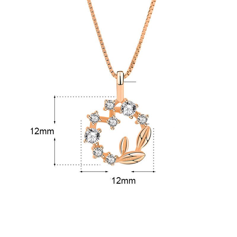 Women CZ Garland 925 Sterling Silver Necklace - JEWELLY