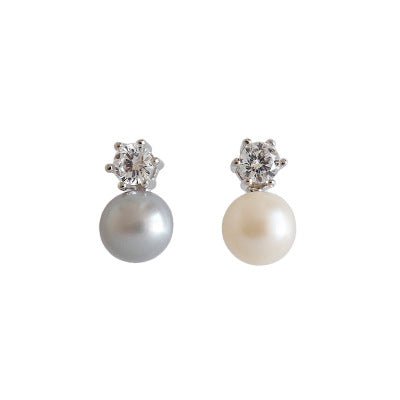 Women Elegant Natural Pearl 925 Sterling Silver Earring - JEWELLY