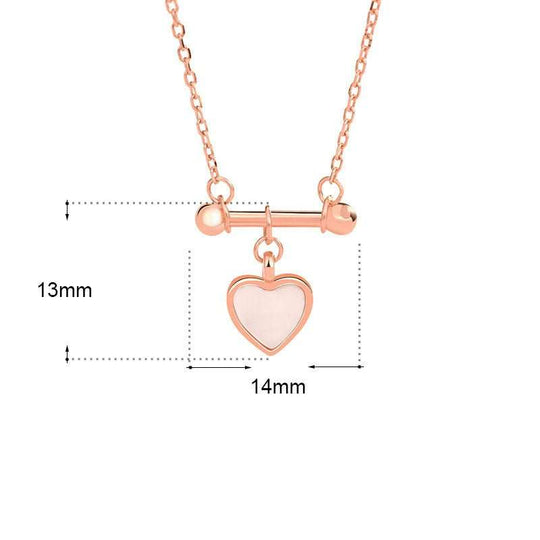 Women Mother of Shell Love Heart 925 Sterling Silver NecklaceMain Stone: Mother of Shell
Main Stone Quantity: 1 
Pendant Size: 13mm * 14mm 
Metal Material: Solid 925 Sterling Silver
Metal Electroplating: Rhodium/Rose Gold
ChaiJEWELLYJEWELLYShell Love Heart 925 Sterling Silver Necklace