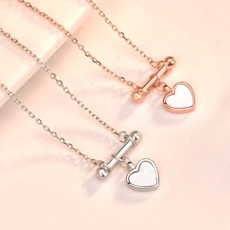 Women Mother of Shell Love Heart 925 Sterling Silver NecklaceMain Stone: Mother of Shell
Main Stone Quantity: 1 
Pendant Size: 13mm * 14mm 
Metal Material: Solid 925 Sterling Silver
Metal Electroplating: Rhodium/Rose Gold
ChaiJEWELLYJEWELLYShell Love Heart 925 Sterling Silver Necklace