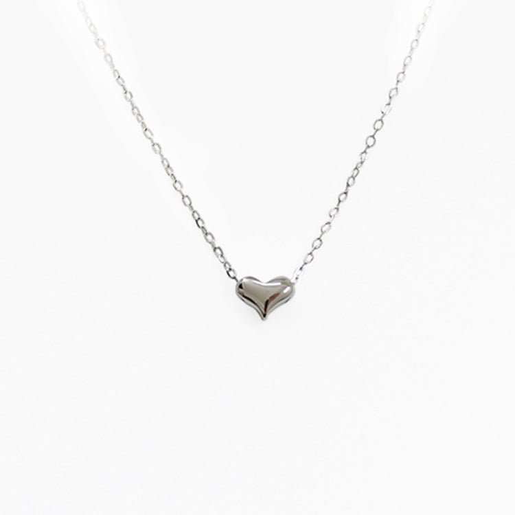 Women Simple Mini Heart 925 Sterling Silver Necklace - JEWELLY